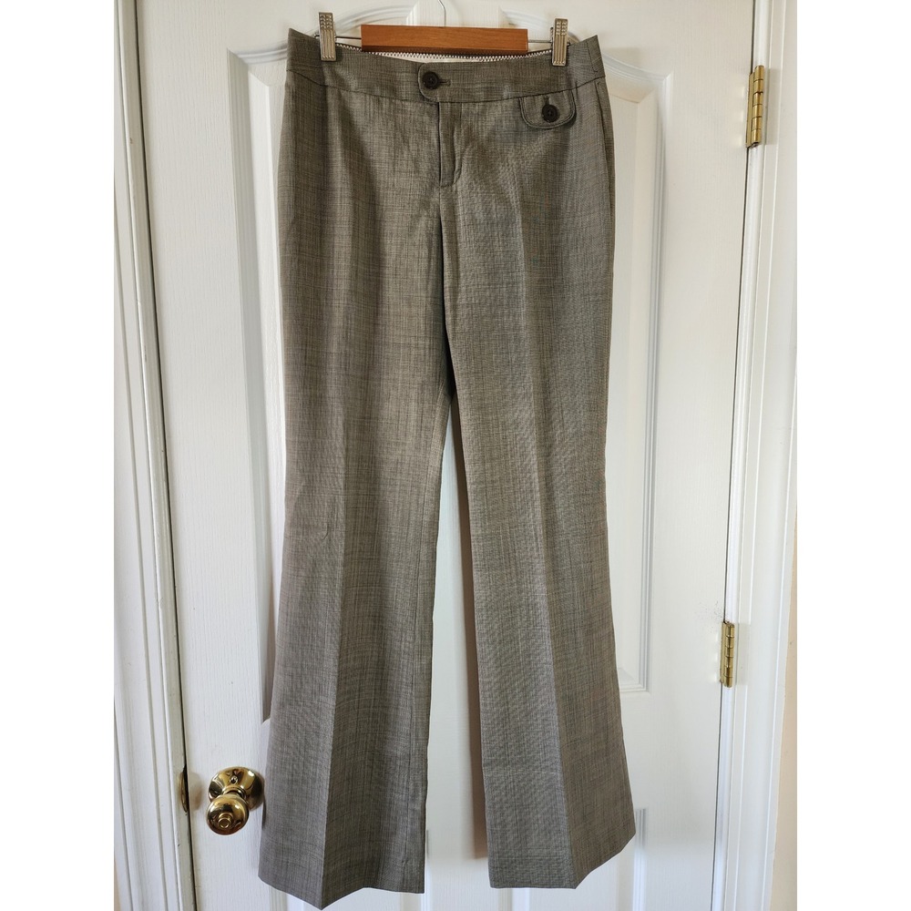 Banana Republic Martin Fit Brown Micro Check Dress Pants Trousers Size 2